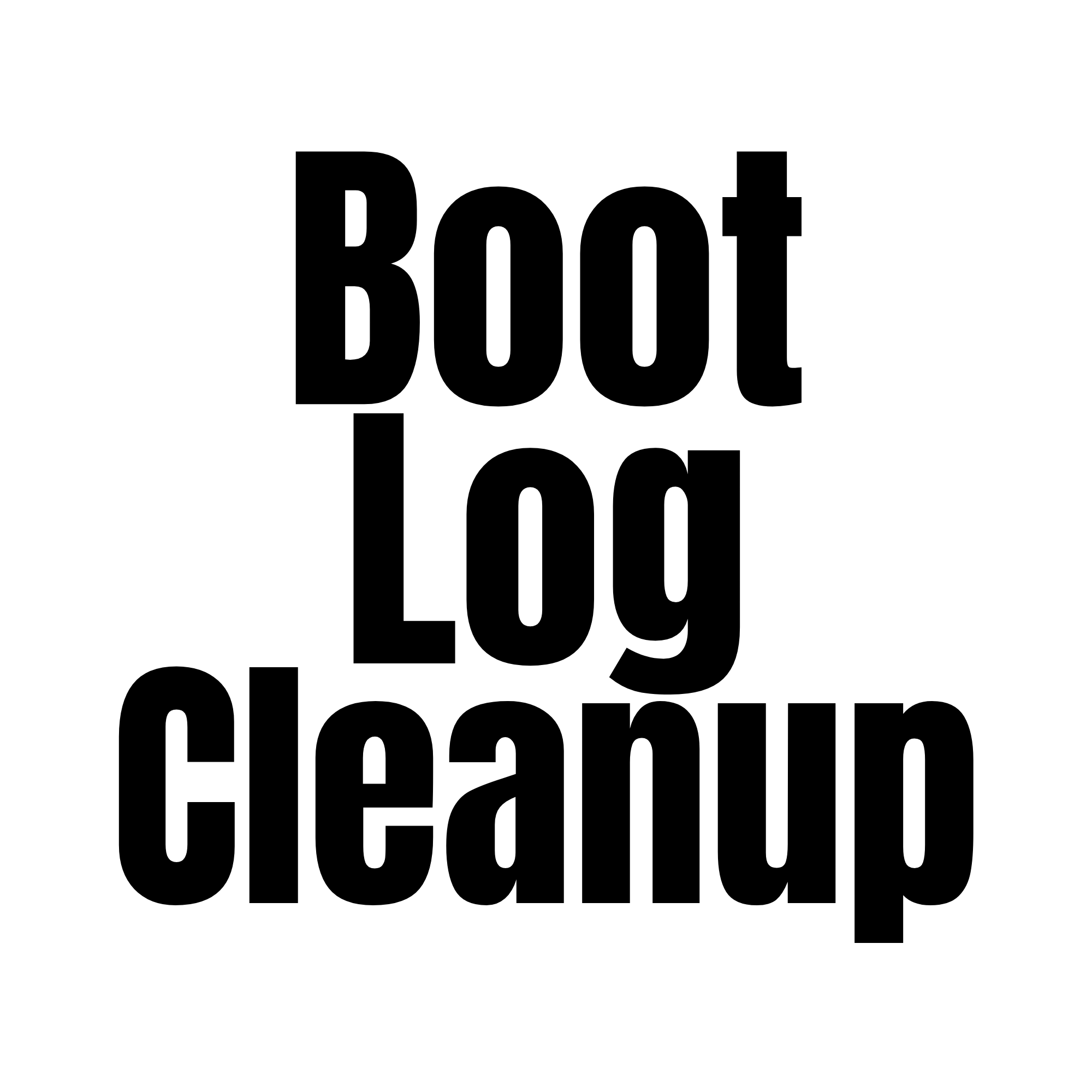 Boot Log Cleanup